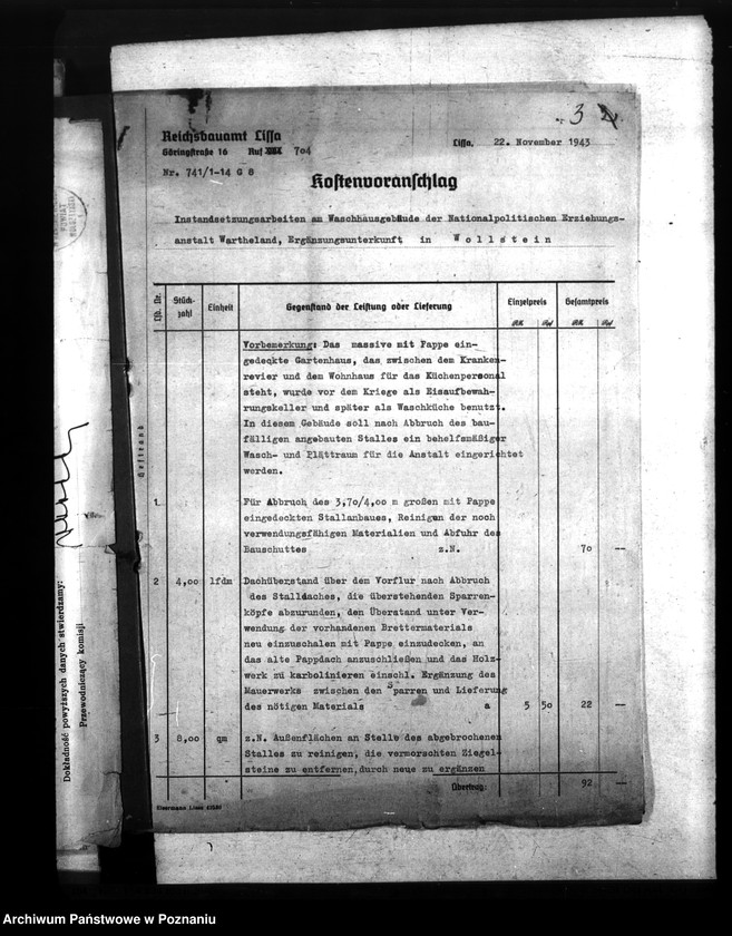 Obraz 7 z jednostki "Nationalpolitische Erziehunsanstalt in Wollstein und Reisen"