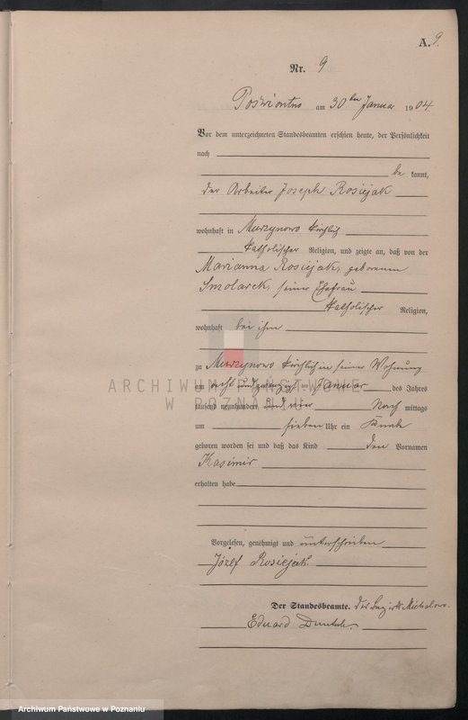 Obraz 12 z jednostki "Geburts-Haupt-Register"