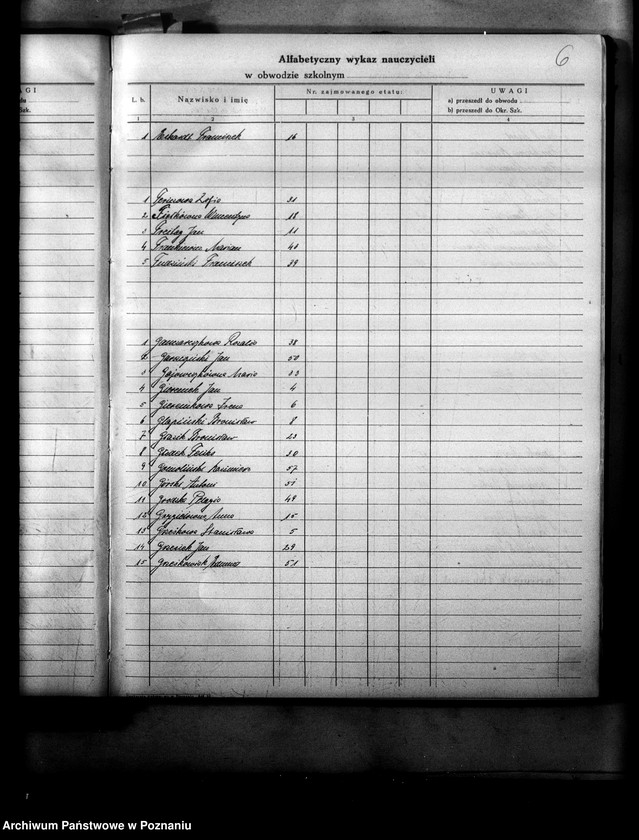 Obraz 10 z jednostki "Księga ewidencyjna szkół i etatów obwodu ostrowskiego"