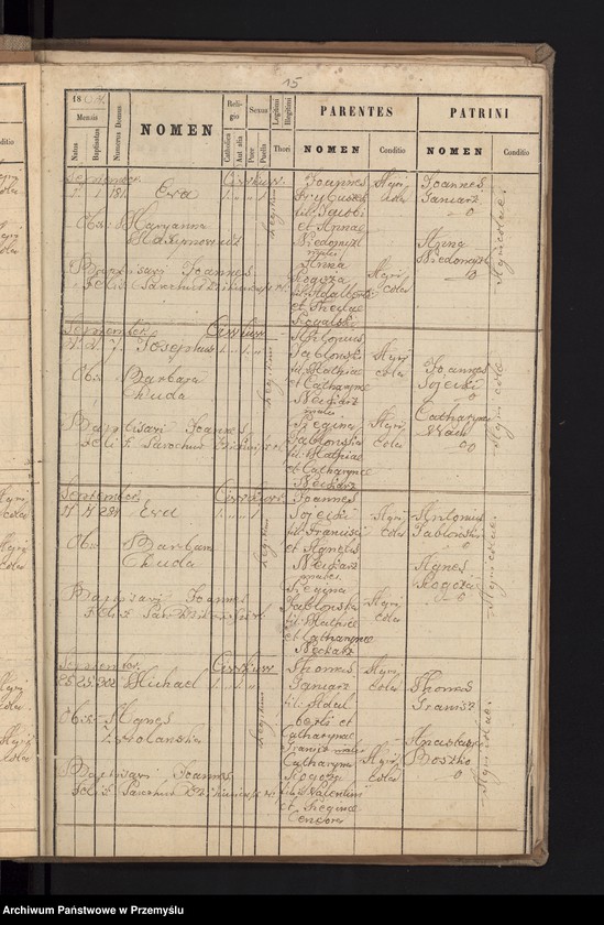 image.from.unit.number "[Kopie urodzeń, zgonów małżeństw parafii w Dzikowie za lata 1864-1865]"