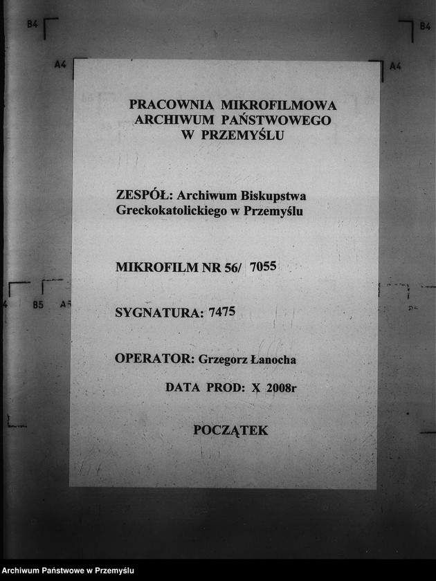Obraz 1 z jednostki "[Kopie ksiąg metrykalnych parafii Bystrzyca (dekanat Podbuż)]"