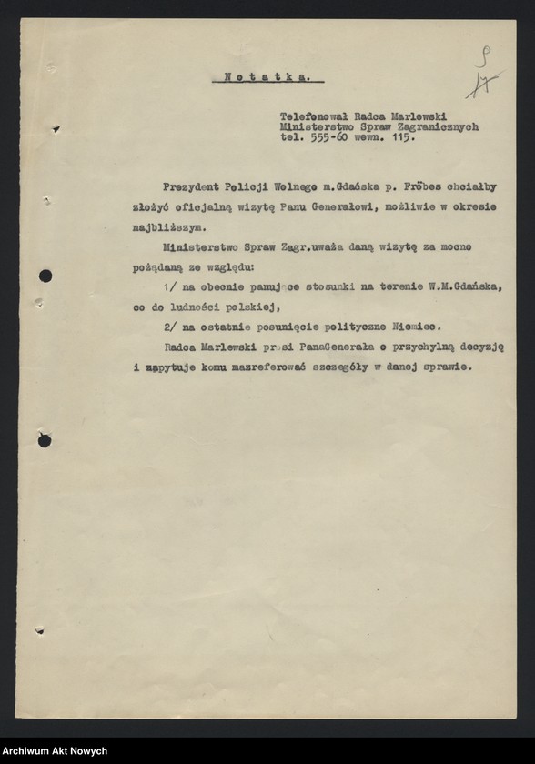 image.from.unit.number "Polecenia i interwencje instytucji państwowych i funkcjonariuszy Policji Państwowej u Komendanta Głównego. Korespondencja."