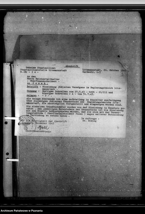 Obraz 7 z jednostki "Verwaltung des Reichsfeindlichen Vermögens"