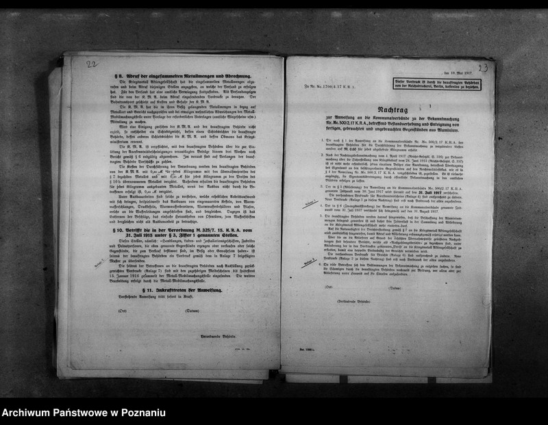 Obraz 18 z jednostki "Rozpoządzenia niemieckiego ministerstwa wojny dotyczące konfiskat kruszczów - druk, [język niemiecki.]"