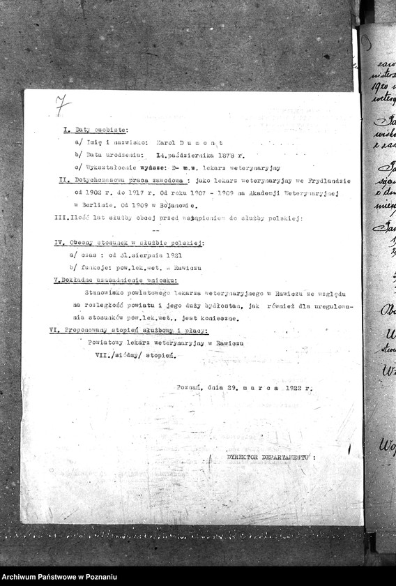 Obraz 11 z jednostki "Pow. lekarz Weterynaryjny Rawicz"