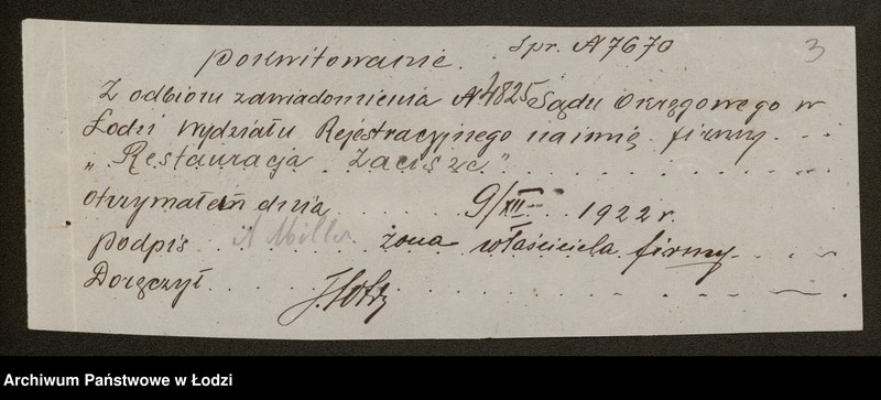 Obraz 5 z jednostki ""Zacisze"- Ferdynand Miller- prowadzenie restauracji"