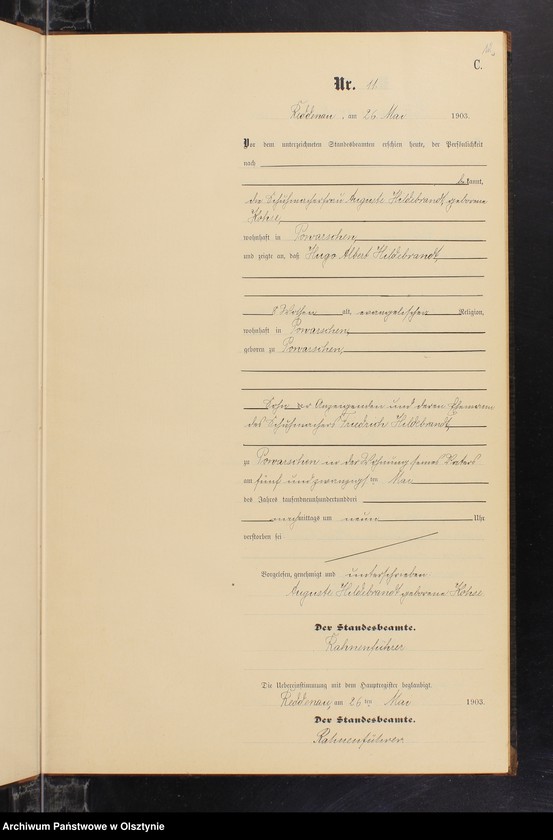 image.from.unit.number "Sterbe-Neben-Register Nr 1 - 23"