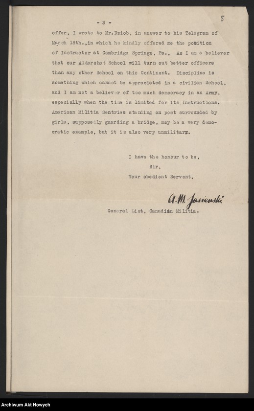 image.from.unit.number "Armia Polska we Francji. Rekrutacja w Stanach Zjednoczonych. Korespondencja, memoriały, druki"