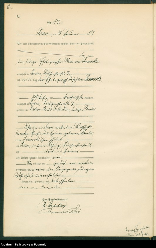 Obraz 20 z jednostki "Księga miejscowa zgonów t. I"