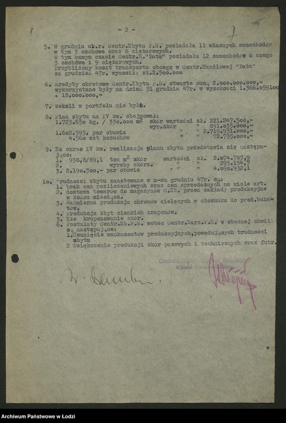 Obraz 8 z jednostki "Centrala Zbytu Przemysłu Skórzanego; protokół [narady], [sprawozdania z produkcji]"