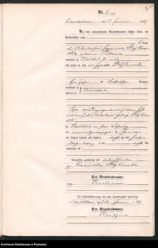 Obraz 8 z jednostki "Księga zgonów"