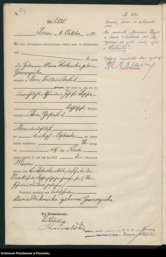 Obraz 17 z jednostki "Księga miejscowa urodzeń"