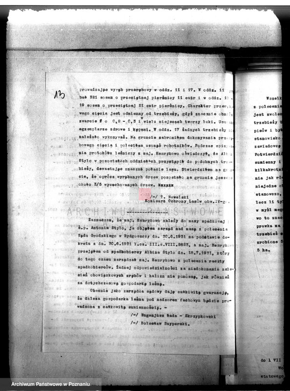 image.from.unit.number "Nadzór nad gospodarką w lasach majątku Henrykowo powiat leszczyński"