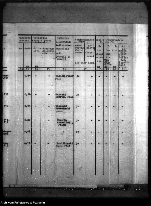 Obraz 20 z jednostki "Wykaz posterunków żandarmerii w rejencji poznańskiej i łódzkiej"