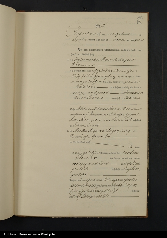 image.from.unit.number "Heiraths-Neben-Register Nr 1 - 22"