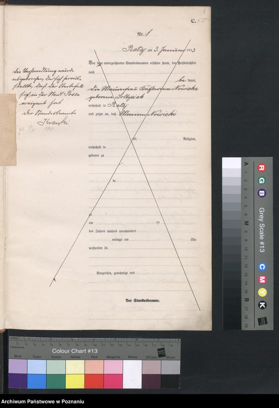 Obraz 3 z jednostki "Księga miejscowa zgonów [Rejestr główny zgonów]"