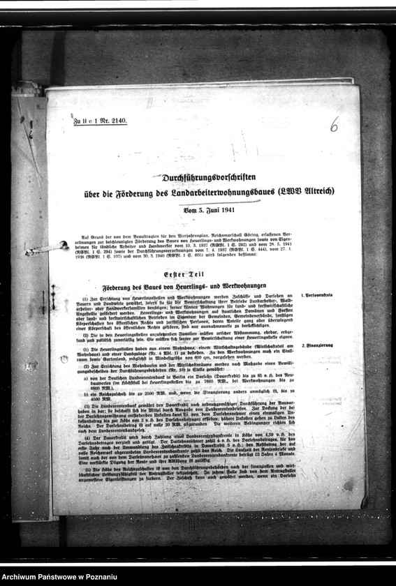 Obraz 11 z jednostki "Förderung des Landarbeiterwohnungsbaues"