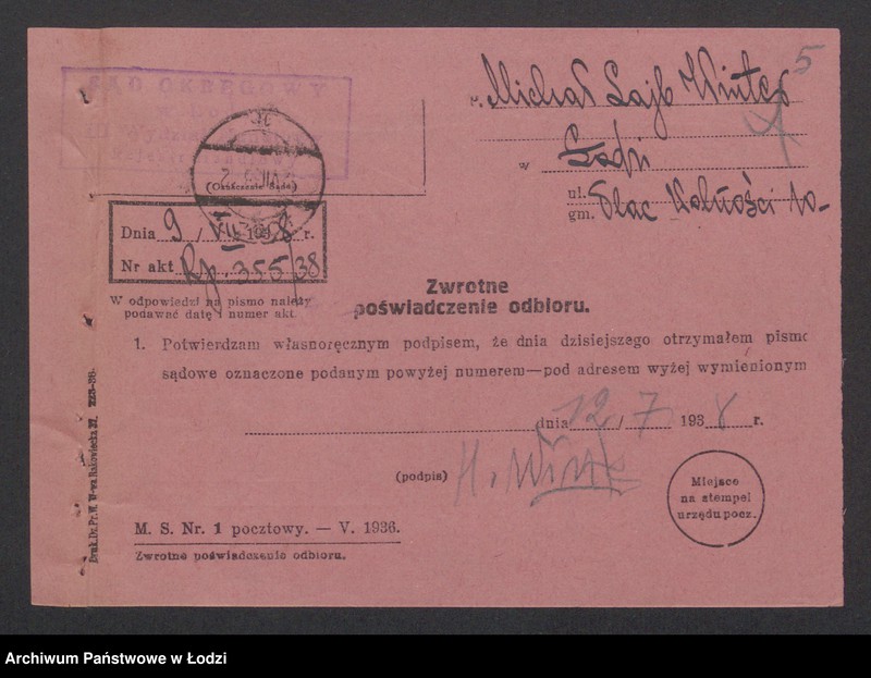 Obraz 7 z jednostki "Michał Lajb Winter- sprzedaż towarów bawełnianych i półwełnianych"