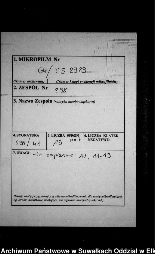 image.from.unit.number "Sterbe-Neben-Register des Preussischen Standes-Amtes Kehlen Kreis Angerburg"