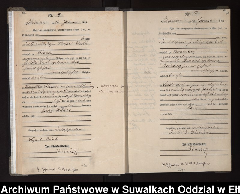 image.from.unit.number "Geburts-Haupt-Register des Königlichen Preussischen Standes-Amtes Nikolaiken Kreis Sensburg"