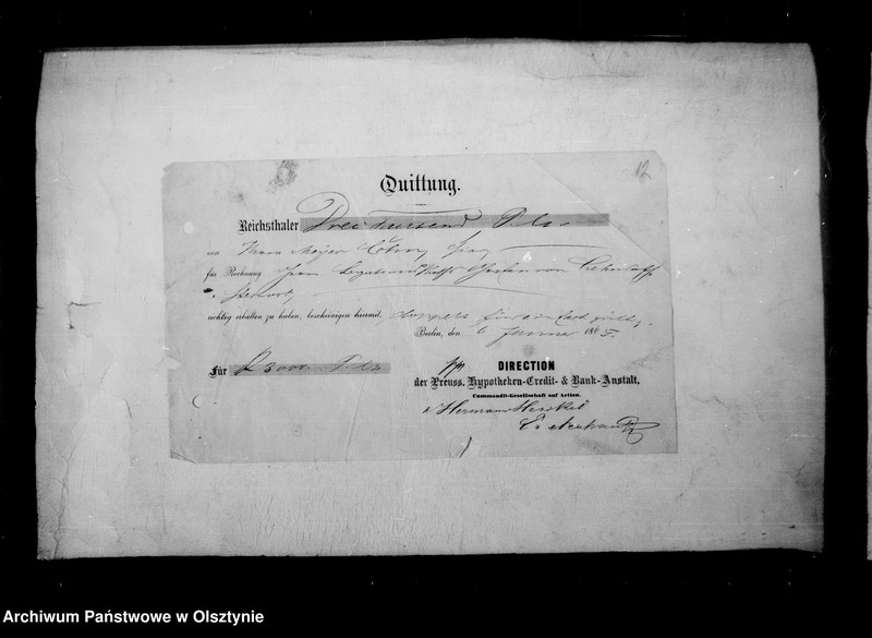 image.from.unit.number "/Akten betr. Geldgeschäfte der Lehndorff mit der Hermann Henckelschen Commandit- Gesellschaft der Preuss. Hypotheken- , Cerdit- u. Bank Anstalt Berlin/"