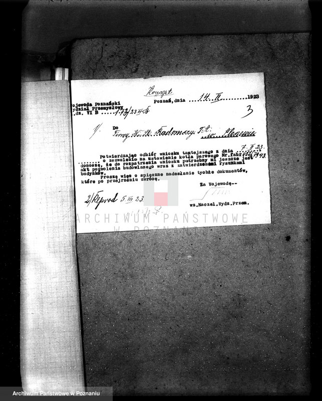 Obraz 7 z jednostki "Fabryka konserw i marmelad, własność St. Radomski w Pleszewie pow. jarociński nr fabr kotła 422, nr woj. kotła 95"