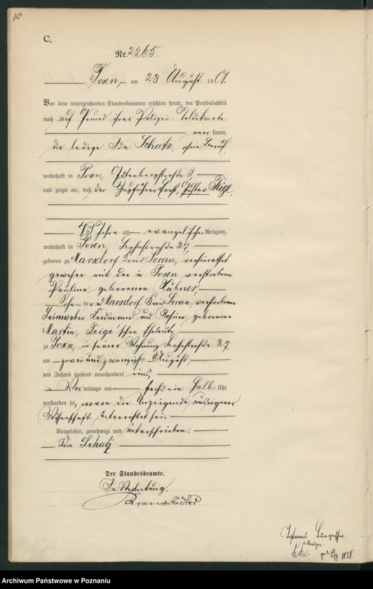 Obraz 13 z jednostki "Księga miejscowa zgonów t. V"