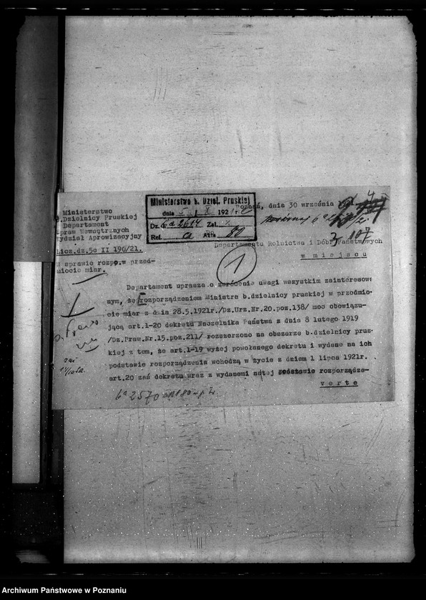 Obraz 8 z jednostki "Sprawy ogólno - administracyjnego rozporządzenia i zarządzenia"