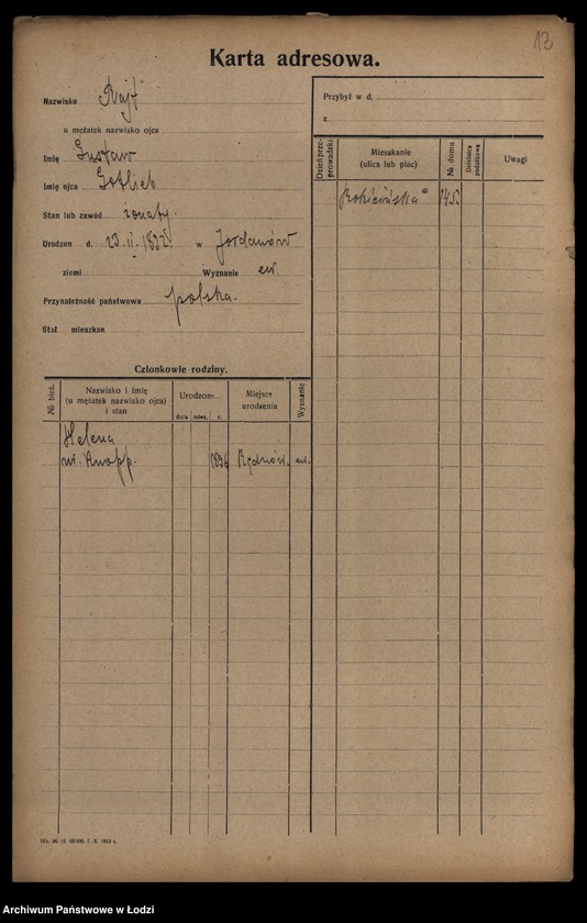 Obraz 15 z jednostki "[Spis ludności Łodzi] Rajssmesser-Rakowienko"