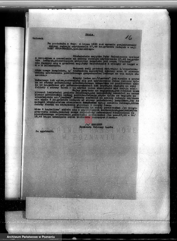 Obraz 20 z jednostki "Sprawy zmiany rodzaju użytków 18,66 ha gruntów leśnych w majątku Dęby-Szlacheckie powiatu kolskiego"