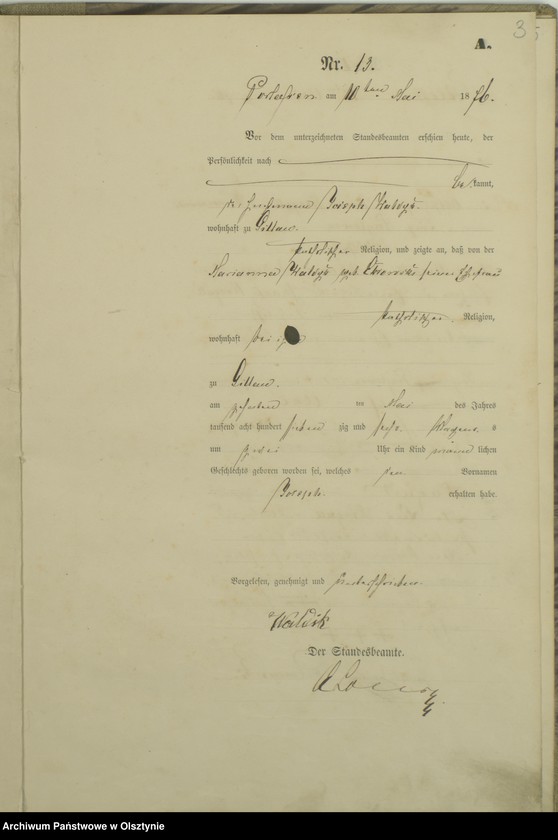 image.from.unit.number "Geburts-Haupt-Register Nr 11 - 53"