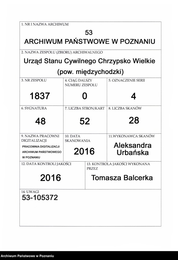 Obraz 1 z jednostki "Księga zgonów"