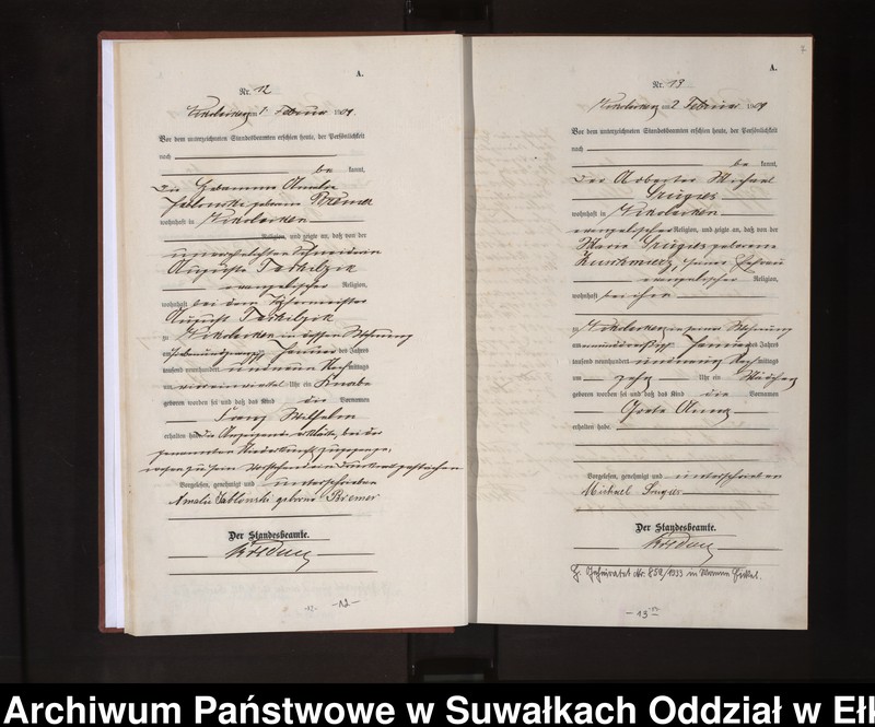 image.from.unit.number "Geburts-Haupt-Register des Königlichen Preussischen Standes-Amtes Nikolaiken Kreis Sensburg"