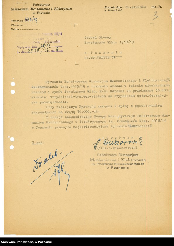 Obraz 5 z jednostki "1. Działalność Opiekuńcza Związku Powstańców Wielkopolskich. 2. Księgowość Związku Powstańców Wielkopolskich. 3. Zbiórka uliczna 6.VII. 1949 r. 4. Preliminarze budżetowe."