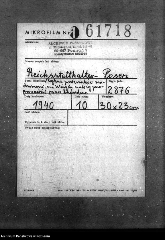 Obraz 2 z jednostki "Wykaz posterunków żandarmerii, na których należy przeprowadzić prace budowlane"