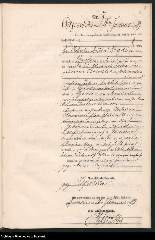 Obraz 10 z jednostki "Księga zgonów"