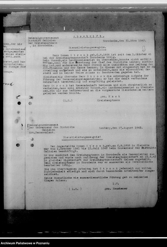 Obraz 7 z jednostki "Stronk, Roman - komisarz obwodowy"