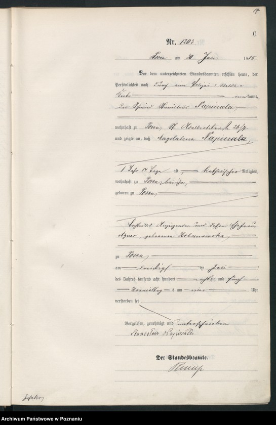 Obraz 20 z jednostki "Księga zgonów t. III"