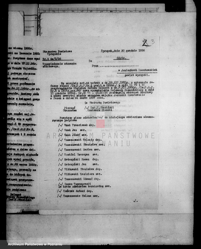 Obraz 7 z jednostki "Jeziorki-Kosztowskie odprawy z art.. 44 ustawy o wykonaniu reformy rolnej"