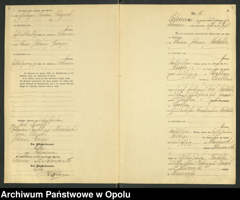 Obraz 8 z jednostki "Urząd Stanu Cywilnego Łany Księga małżeństw rok 1886-89"