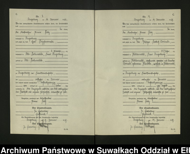 image.from.unit.number "[Sterbe - Register (Neben - Register) Standesamt Angerburg einschl. der Bezirke Gross Strengeln, Kehlen und Prinowen]"
