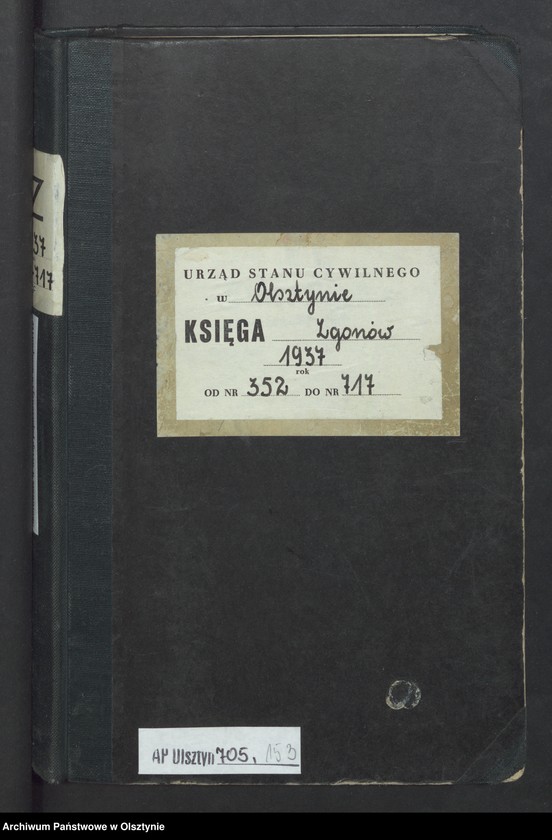 image.from.unit.number "Sterbe-Haupt-Register Tom II, Nr 352-717"