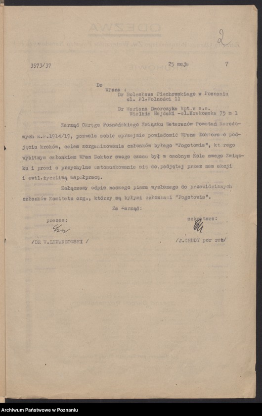 image.from.unit.number "Poznań - akta koła Pogotowiaków."
