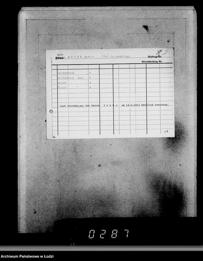 Obraz 13 z jednostki "Ausgeschiedene Dienstuniformen"