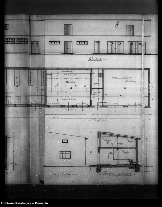 Obraz 6 z jednostki "/Projekt szatni, stajni, wozowni, i składnicy na butle tlenowe na terenie I Oddziału Fabryki H. Cegielskiego w Poznaniu/"