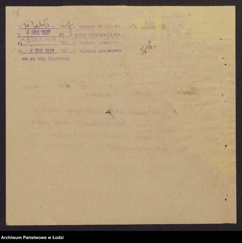 Obraz 20 z jednostki "Przędzanić- Chaim Grosbard- sprzedaż nici farbowanych"