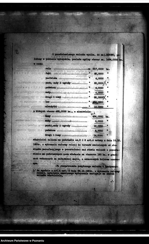 Obraz 6 z jednostki "Sprawy wyłączenia z art. 4/5 ustawy o wykonaniu reformy rolnej majątku Dębowo powiatu wyrzyskiego"