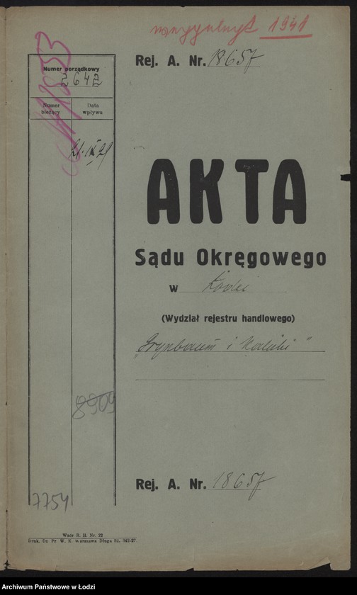 Obraz 2 z jednostki "Szlama Grynbaum, Icek Kaliski – drobna sprzedaż skór, cholewek i dodatków"