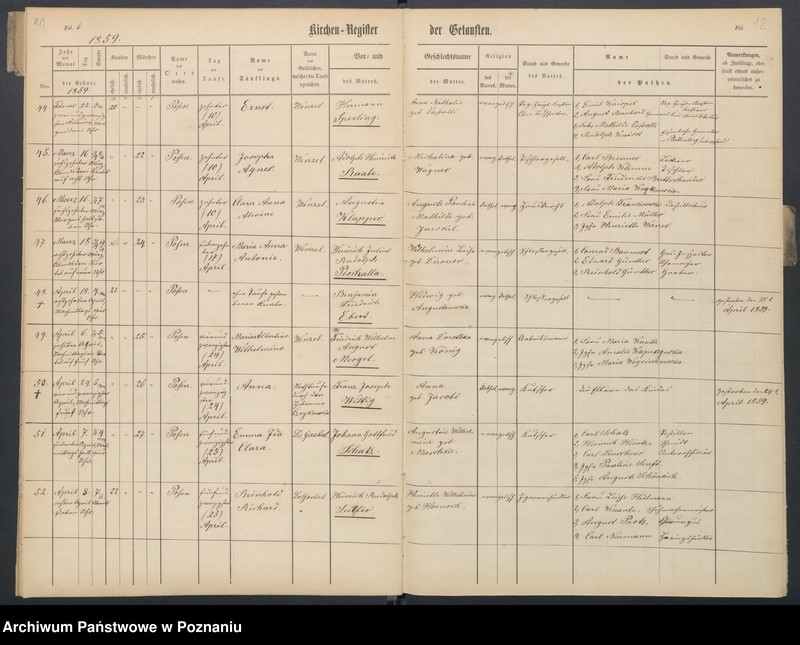Obraz 10 z jednostki "[Akta urodzeń i chrztów, ślubów, zgonów]"