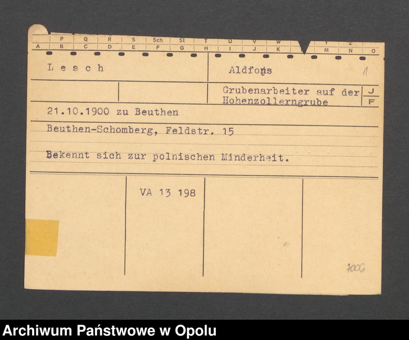 Obraz 3 z jednostki "[Lesch Alfons, ur. 21.10.1900 r. Beuthen]"